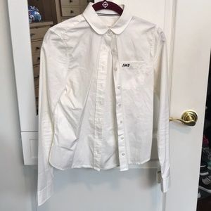 white button down